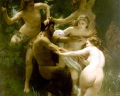 William Adolphe Bouguereau : Nymphs and Satyr